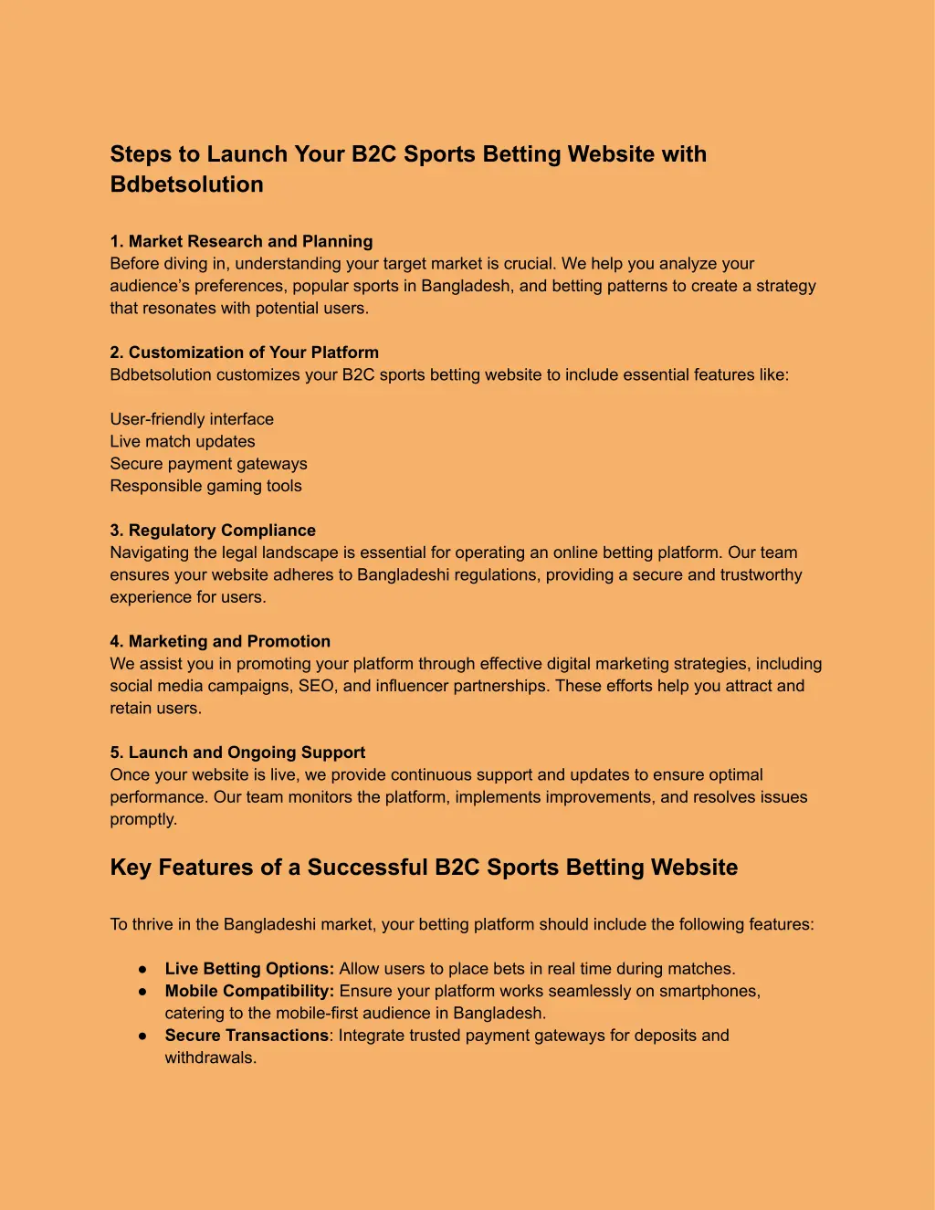 steps to launch your b2c sports betting website