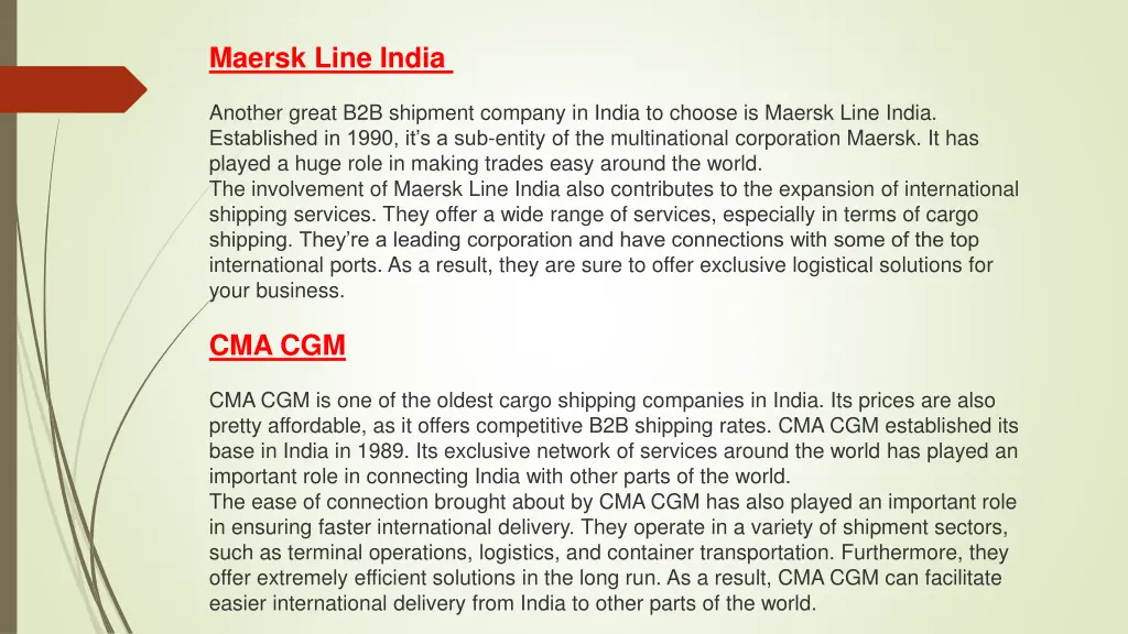 maersk line india