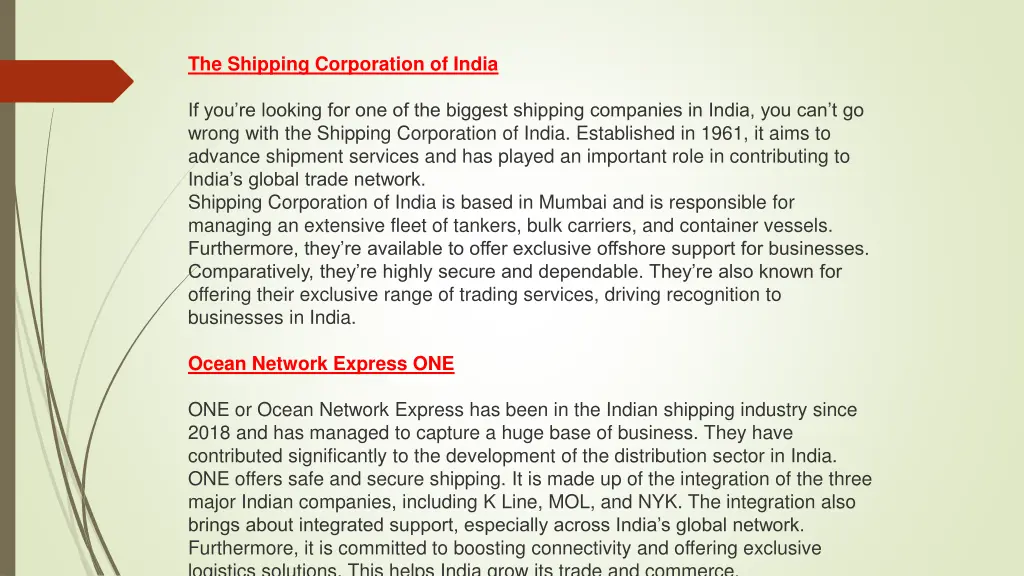 the shipping corporation of india