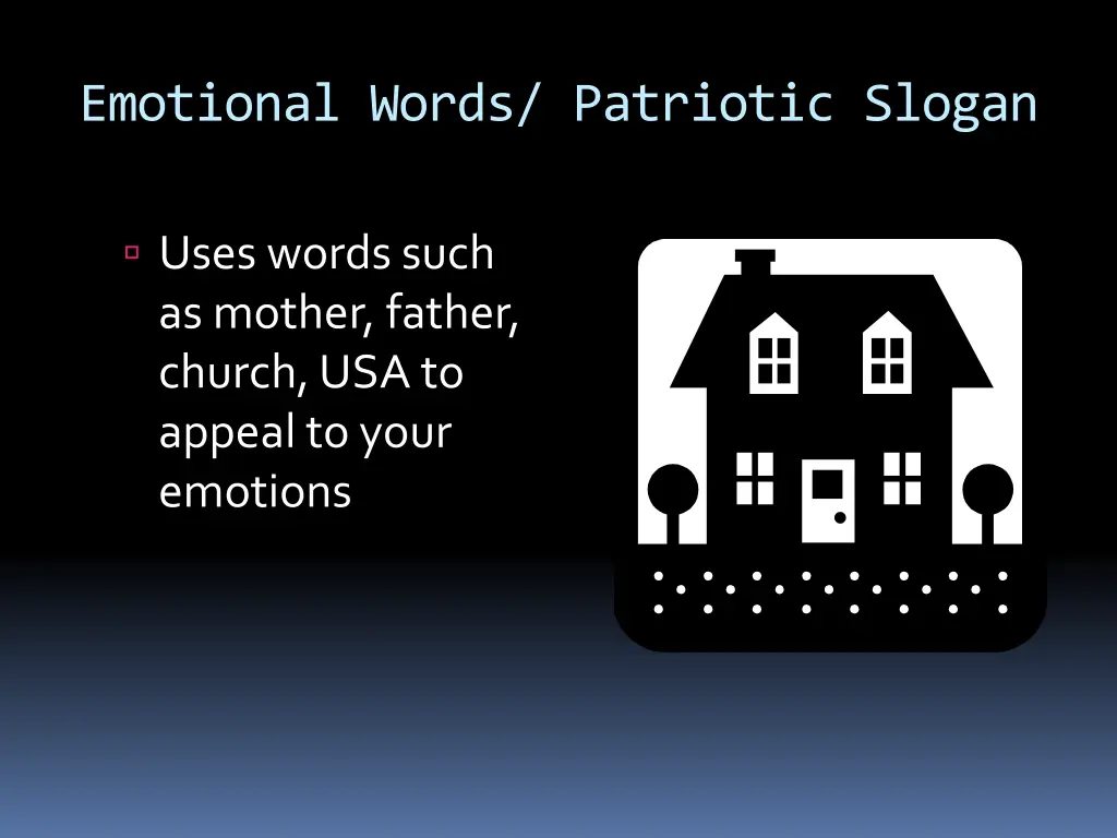 emotional words patriotic slogan