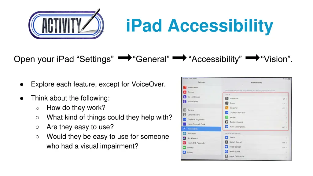 ipad accessibility