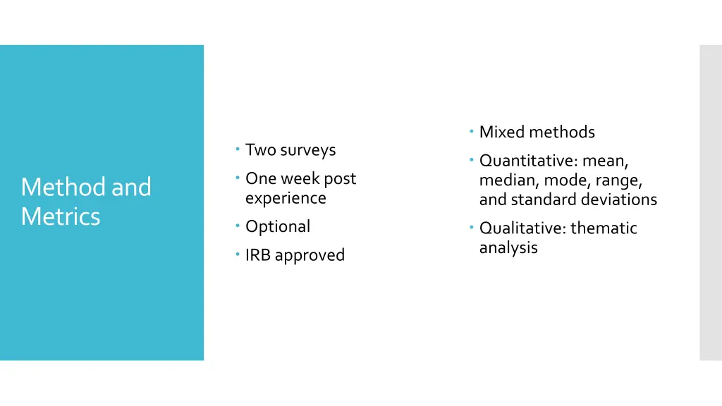 mixed methods quantitative mean median mode range