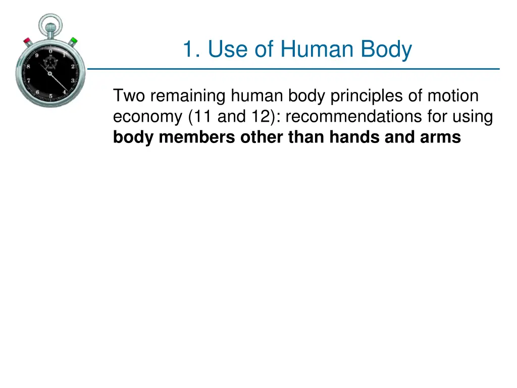 1 use of human body 7