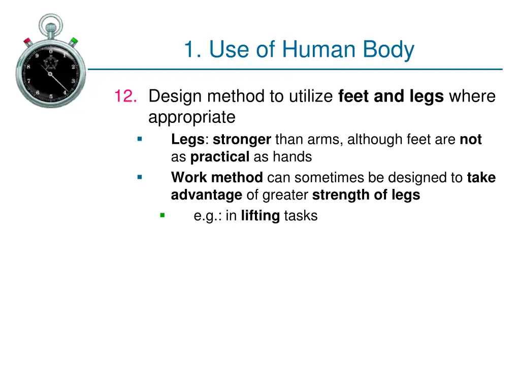 1 use of human body 9