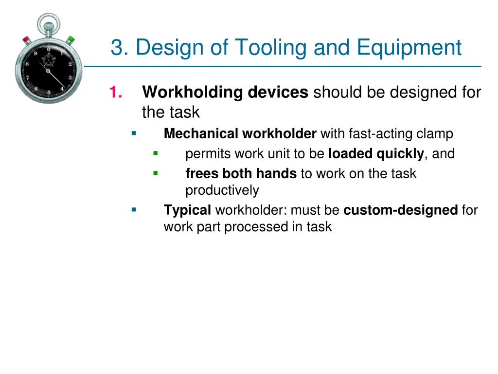 3 design of tooling and equipment