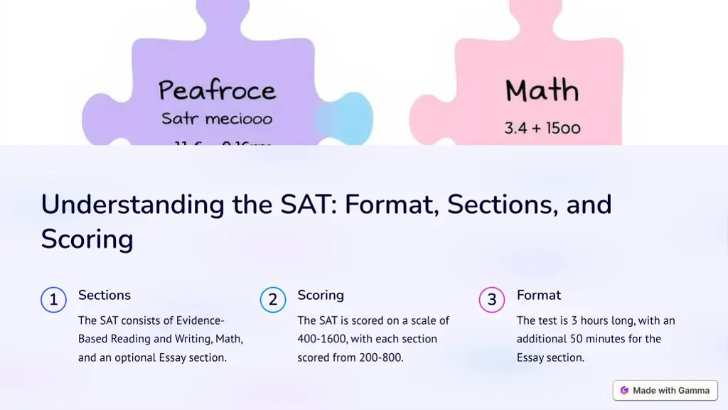 understanding the sat format sections and scoring