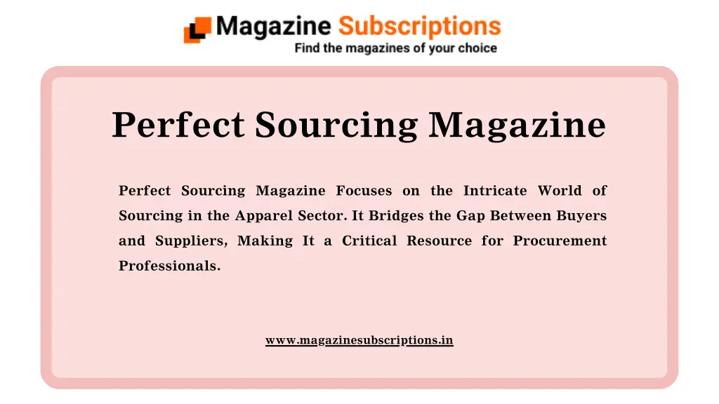 perfect sourcing magazine