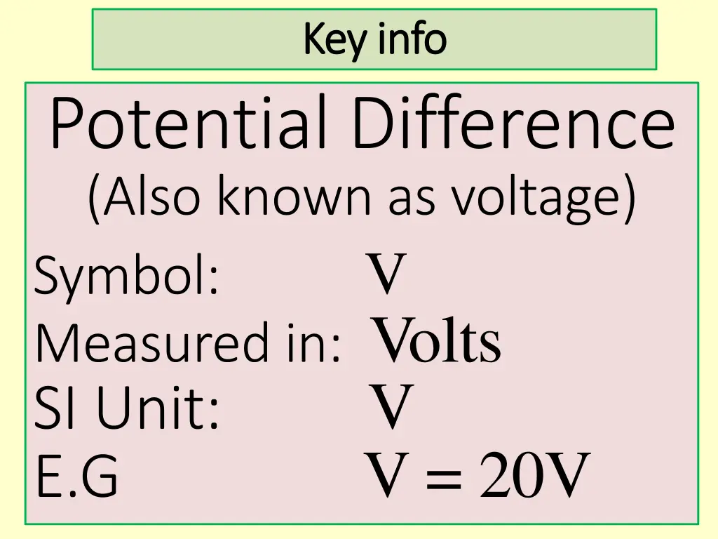 key info key info