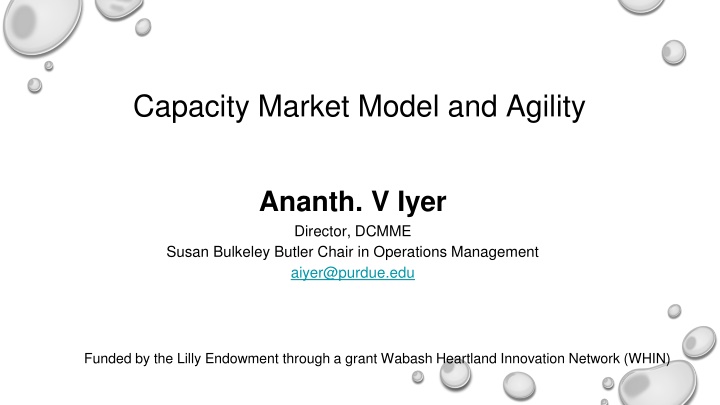 capacity market model and agility