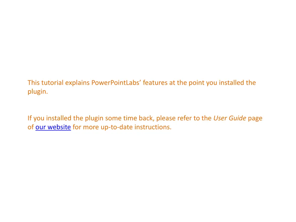 this tutorial explains powerpointlabs features