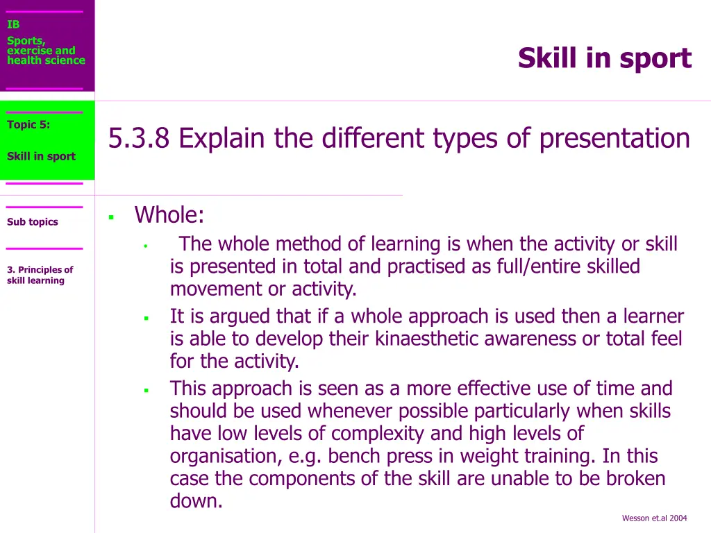 ib sports exercise and health science 34