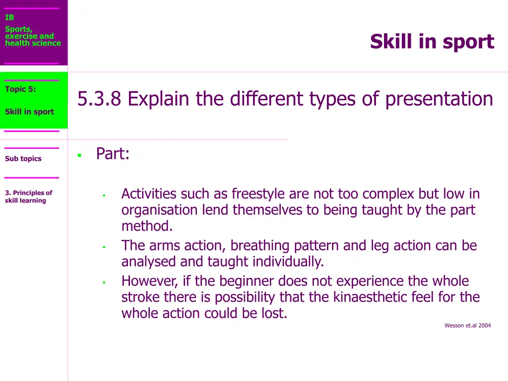 ib sports exercise and health science 36