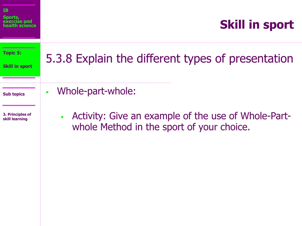 ib sports exercise and health science 38