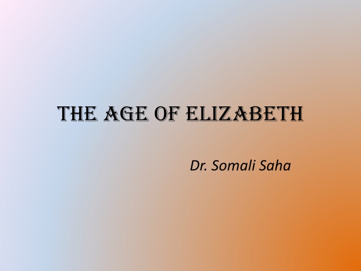 the age of elizabeth