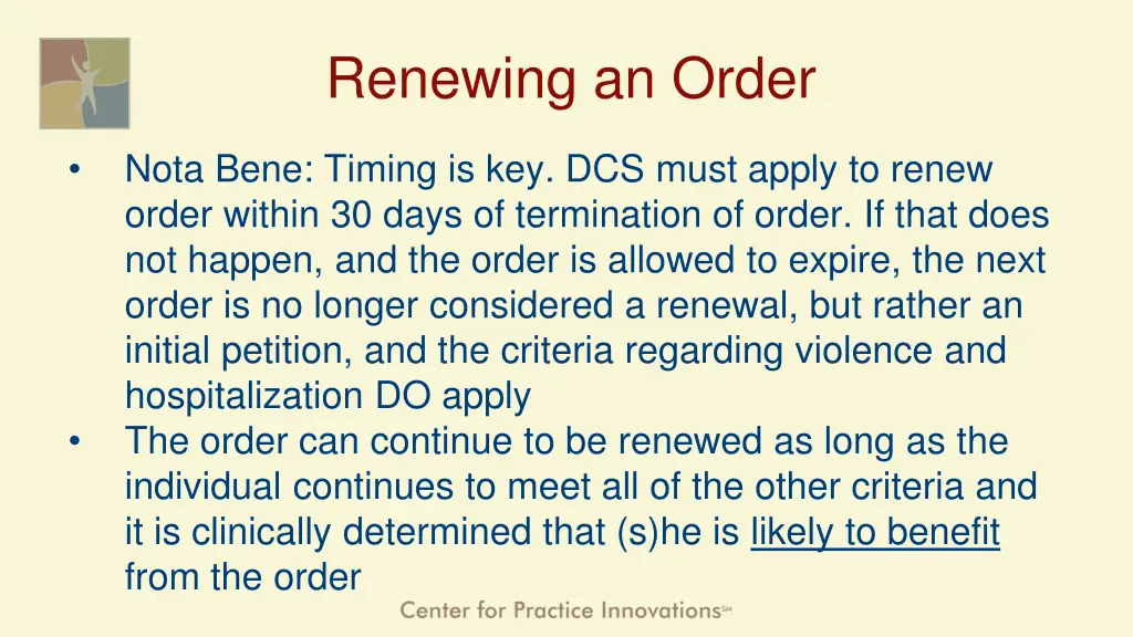 renewing an order 1