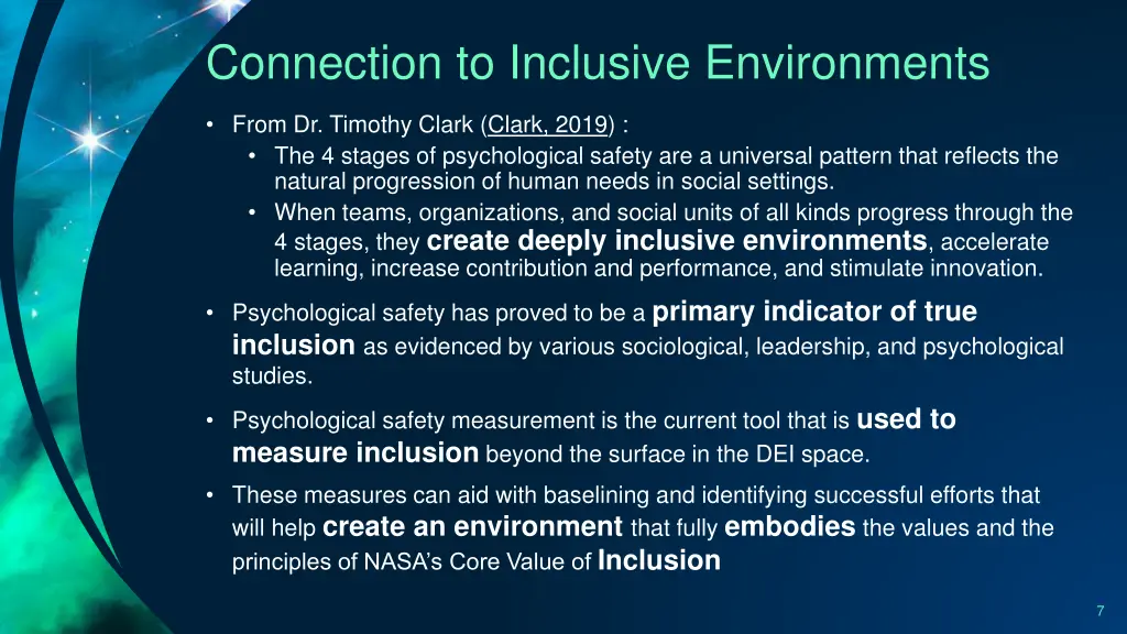 connection to inclusive environments