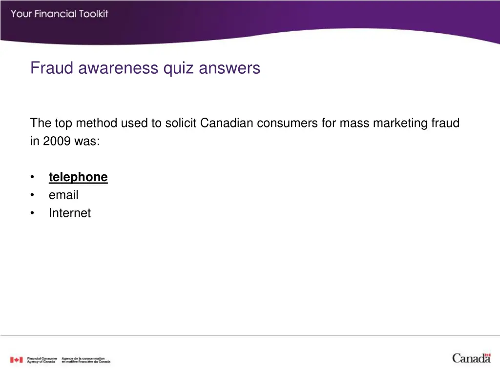 fraud awareness quiz answers 2