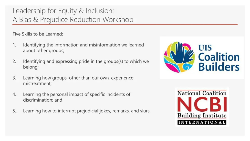 leadership for equity inclusion a bias prejudice