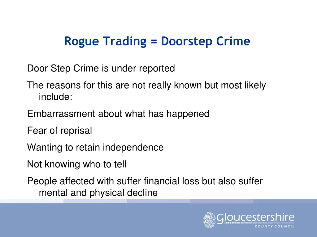 rogue trading doorstep crime