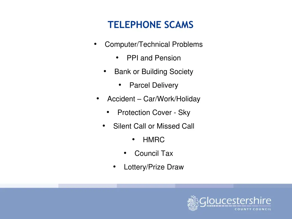 telephone scams