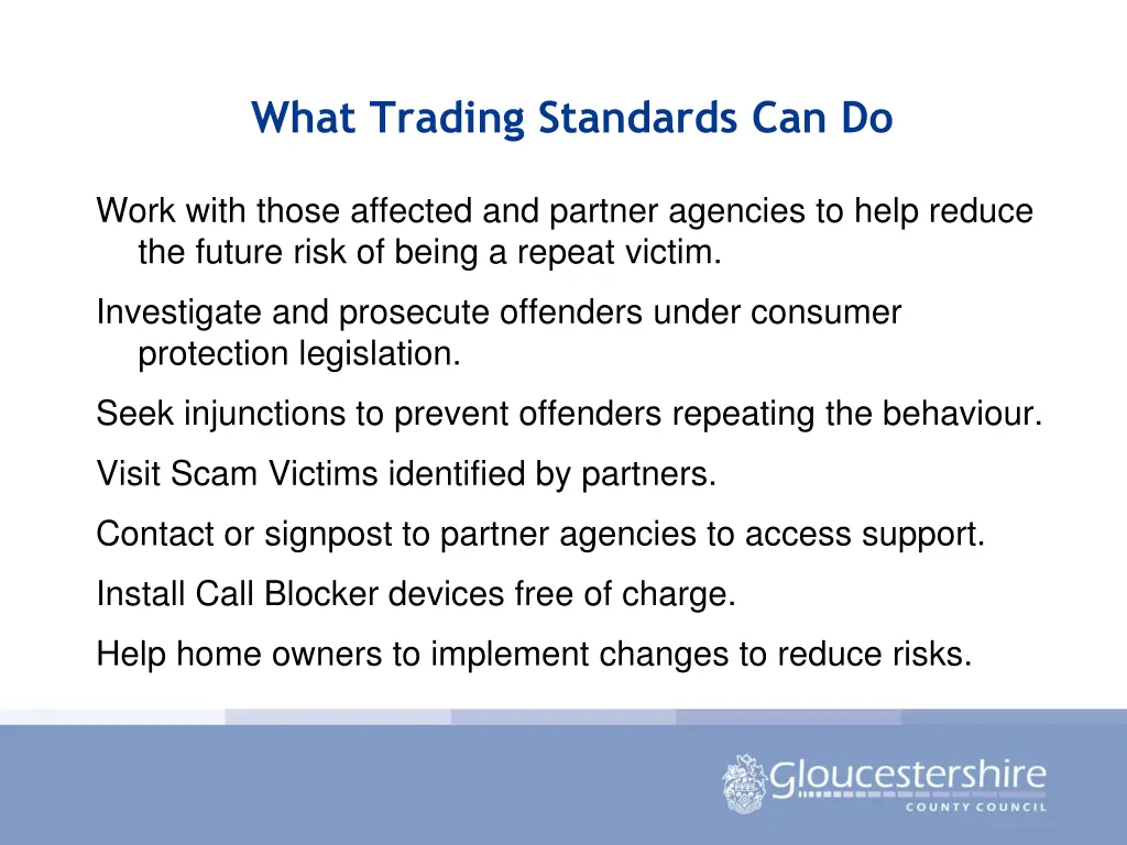 what trading standards can do