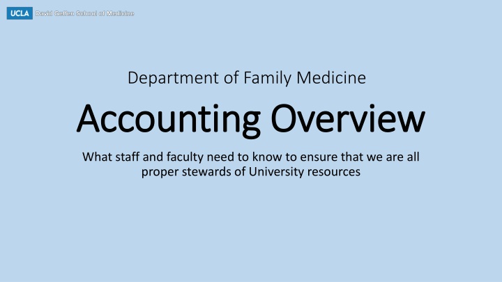 department of family medicine