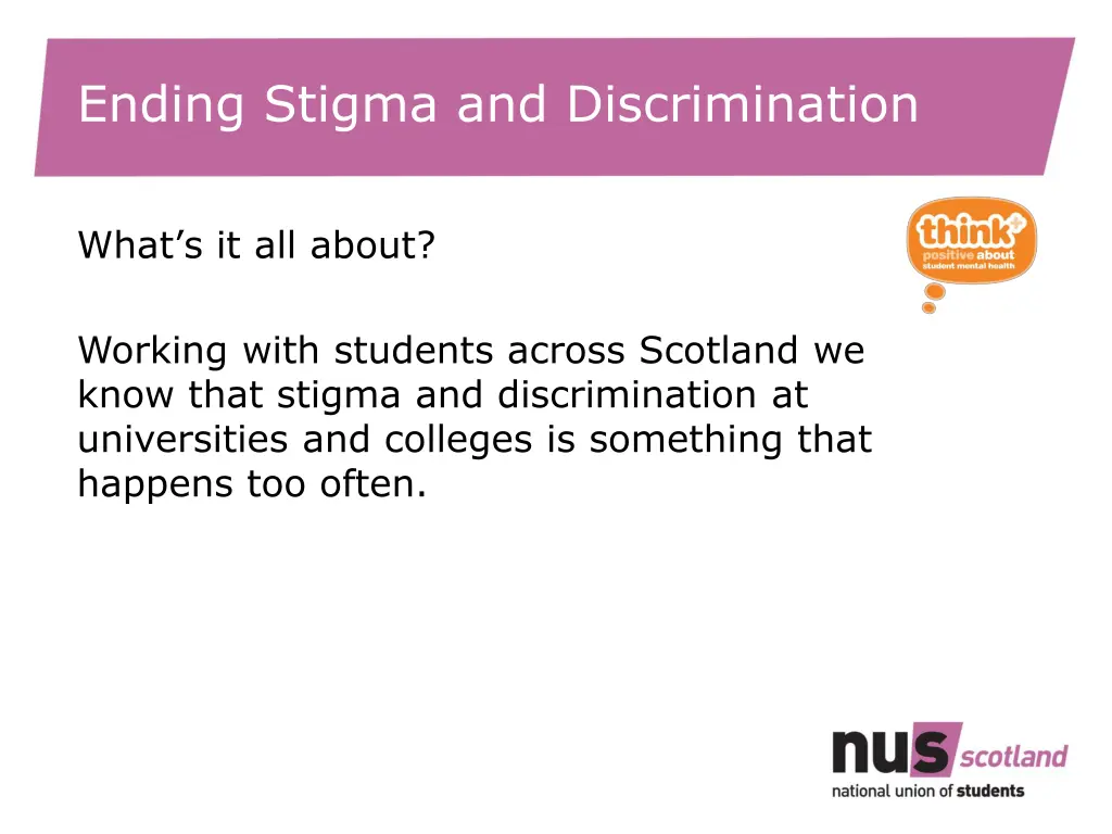 ending stigma and discrimination