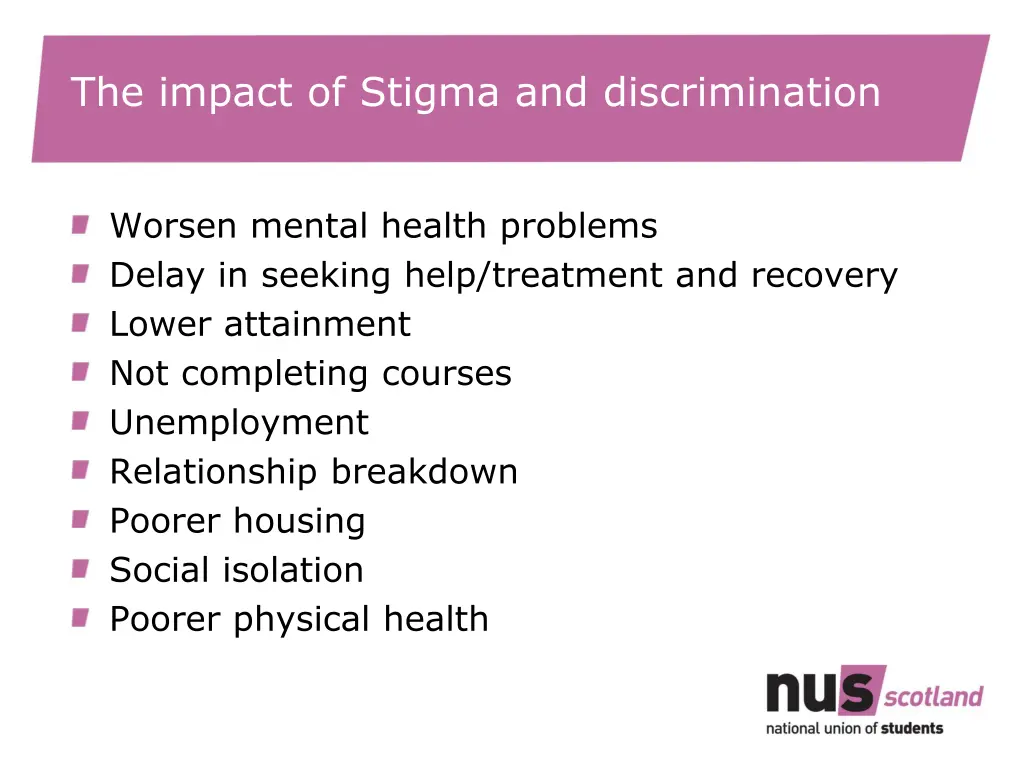 the impact of stigma and discrimination