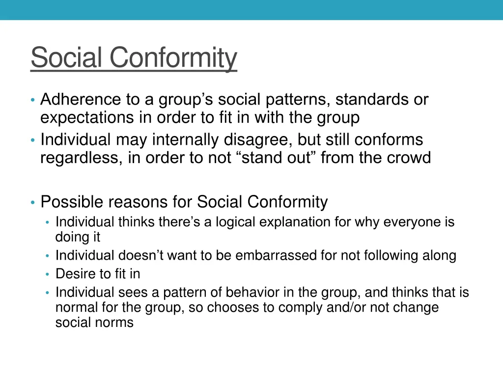 social conformity