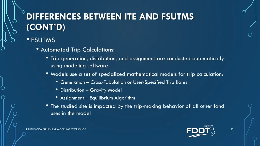 differences between ite and fsutms cont d fsutms