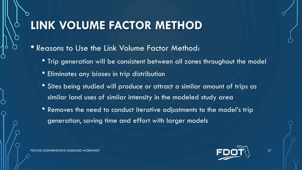 link volume factor method