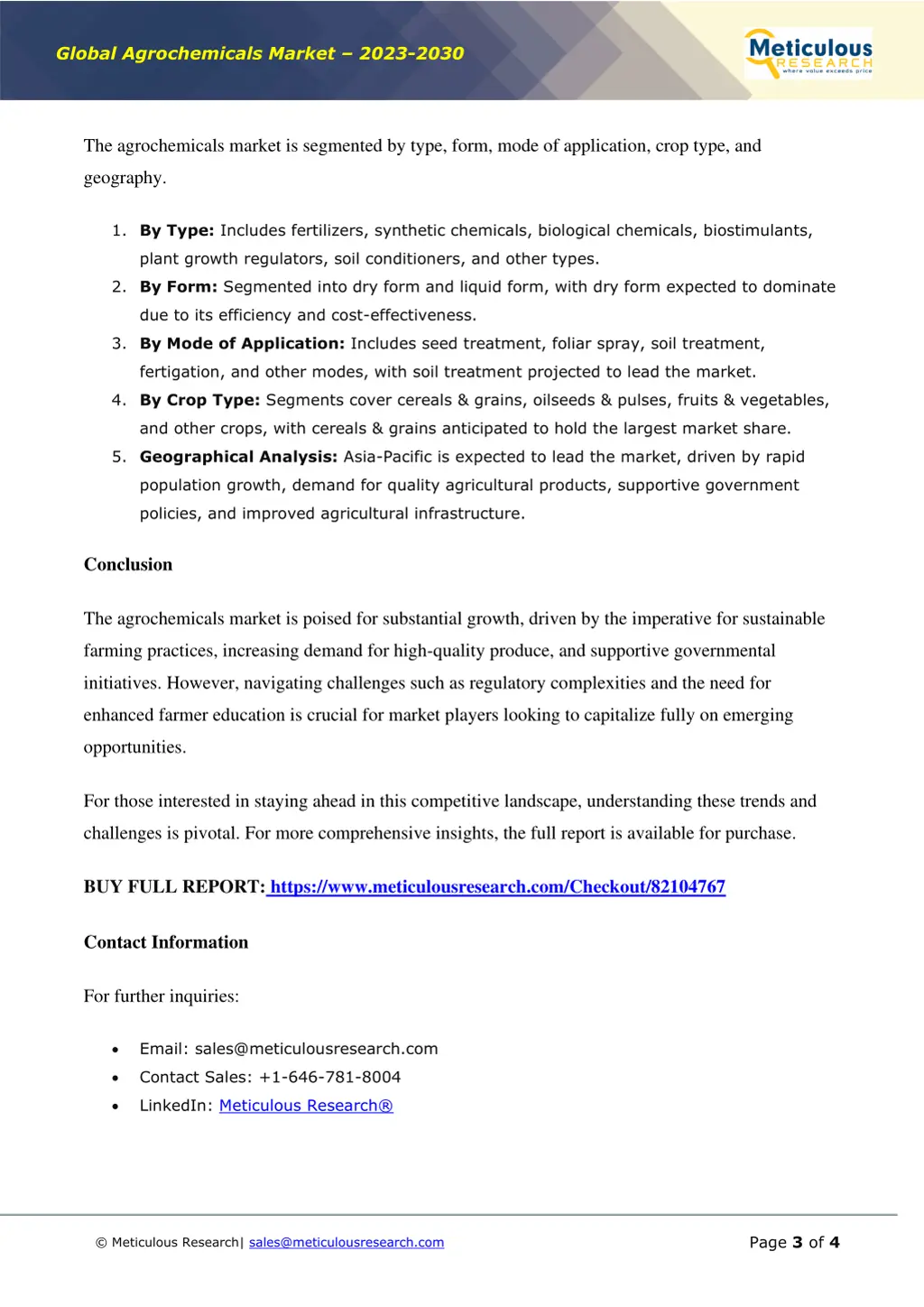 global agrochemicals market 2023 2030 2