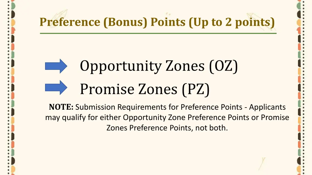 preference bonus points up to 2 points