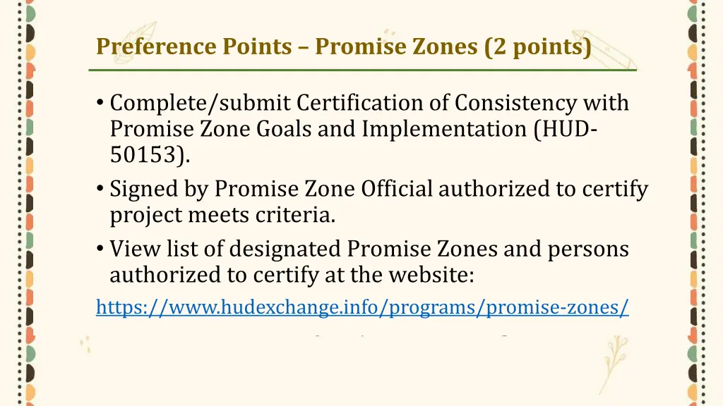 preference points promise zones 2 points