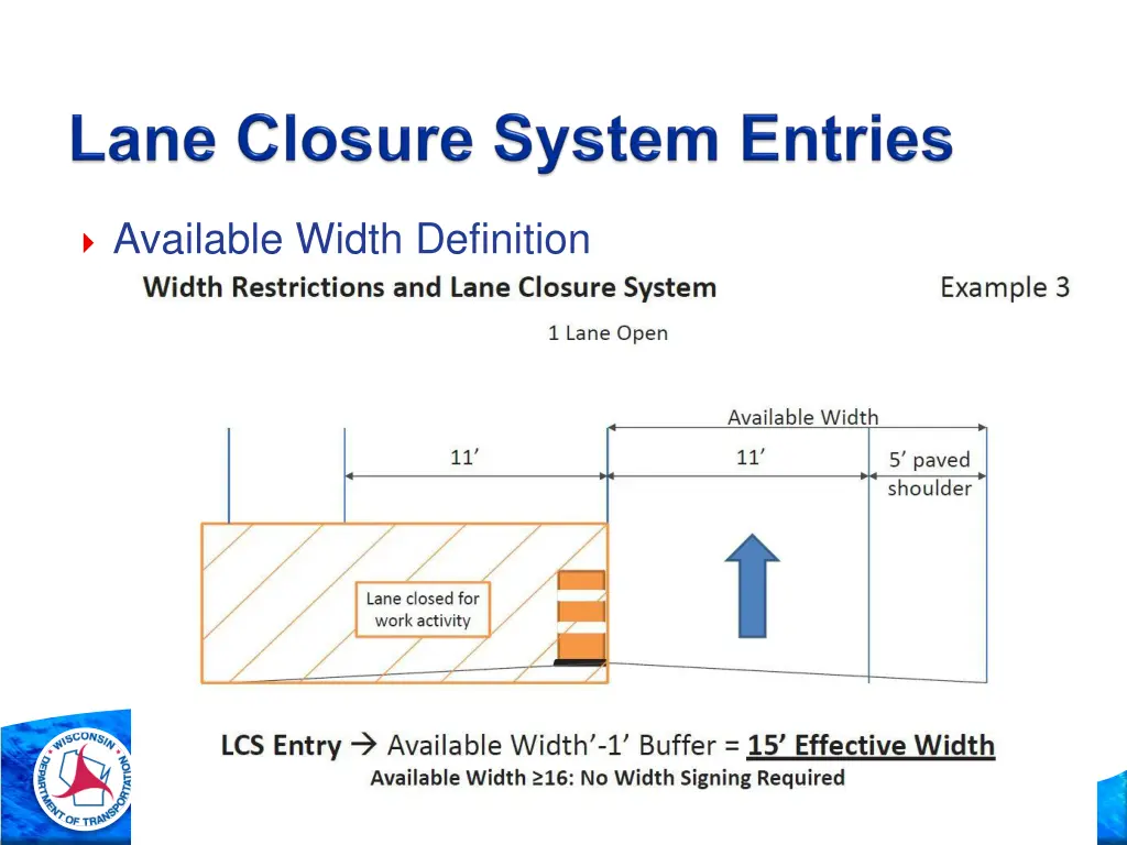 available width definition 2