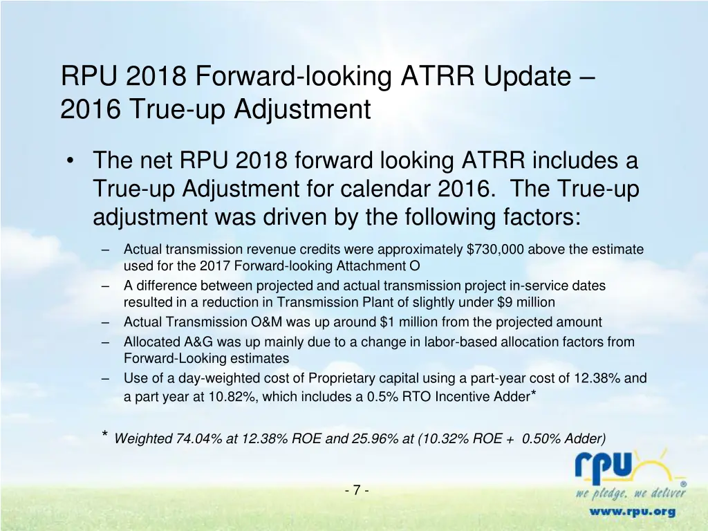 rpu 2018 forward looking atrr update 2016 true