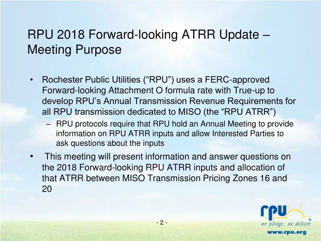 rpu 2018 forward looking atrr update meeting