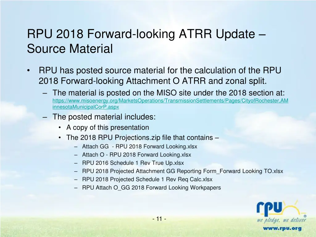 rpu 2018 forward looking atrr update source