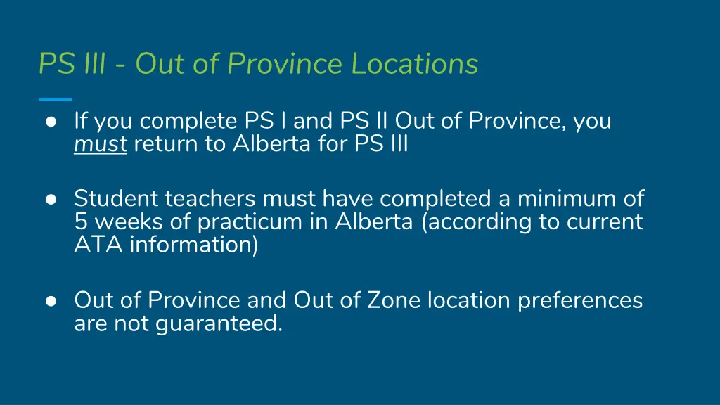 ps iii out of province locations