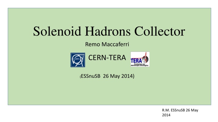 solenoid hadrons collector remo maccaferri