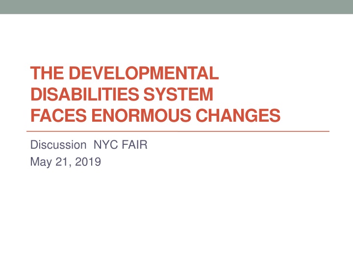 the developmental disabilities system faces