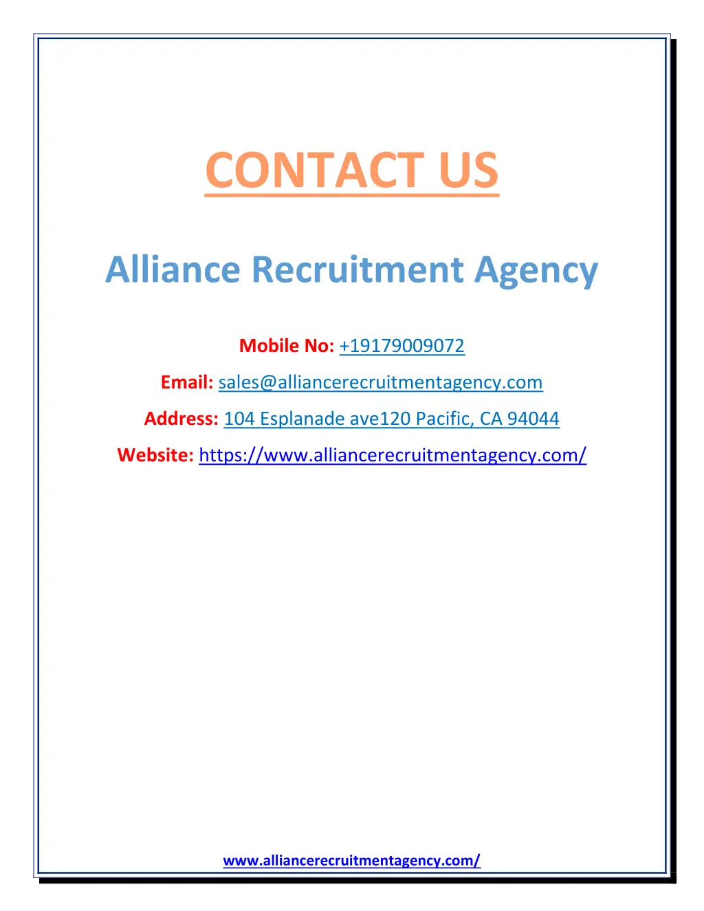 contact us