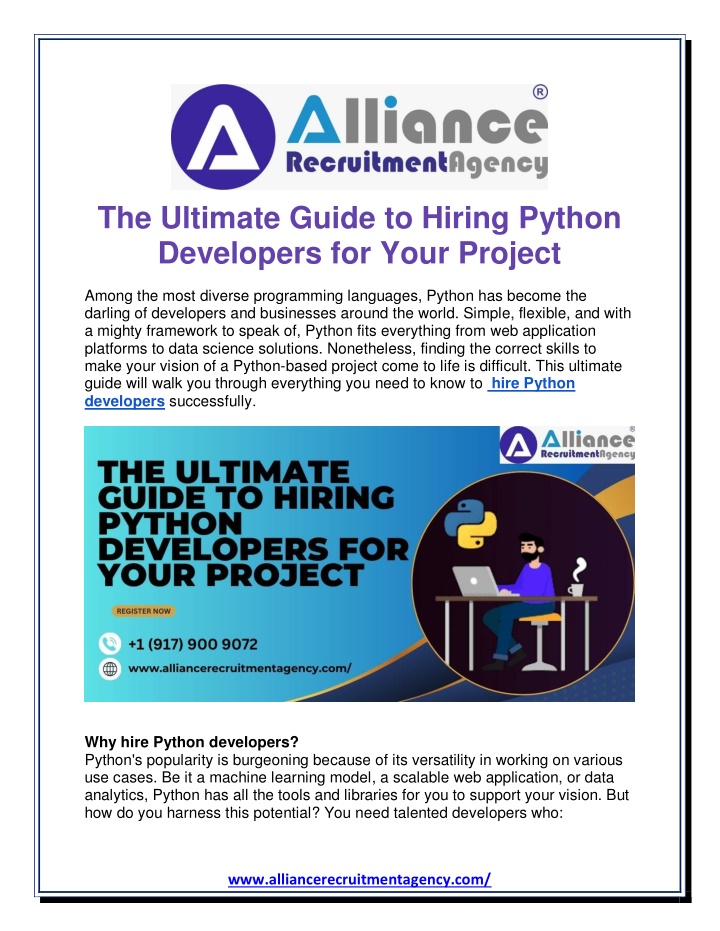 the ultimate guide to hiring python developers