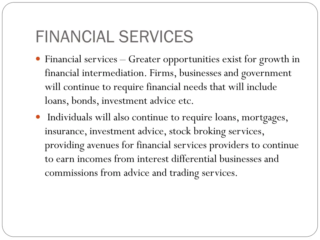 financial services