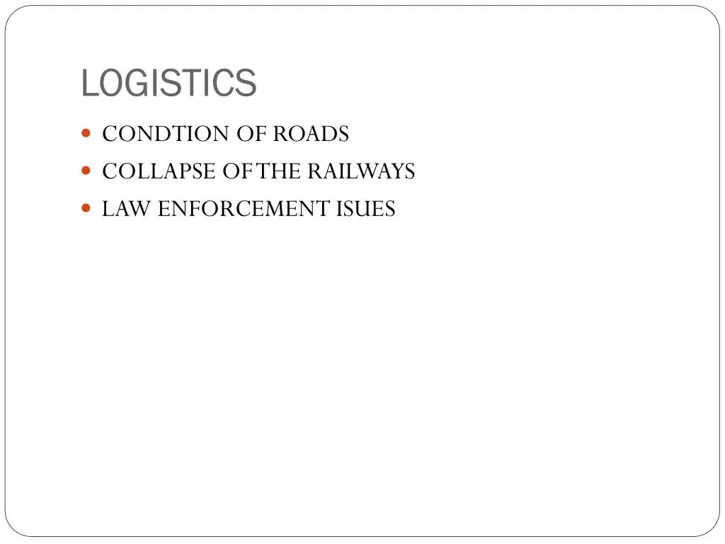 logistics