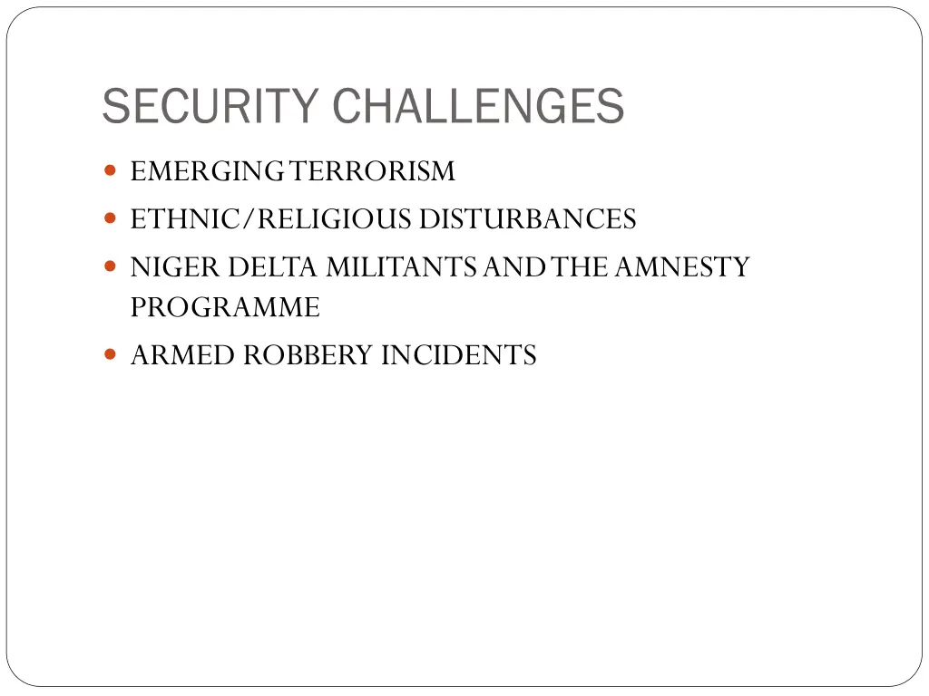 security challenges