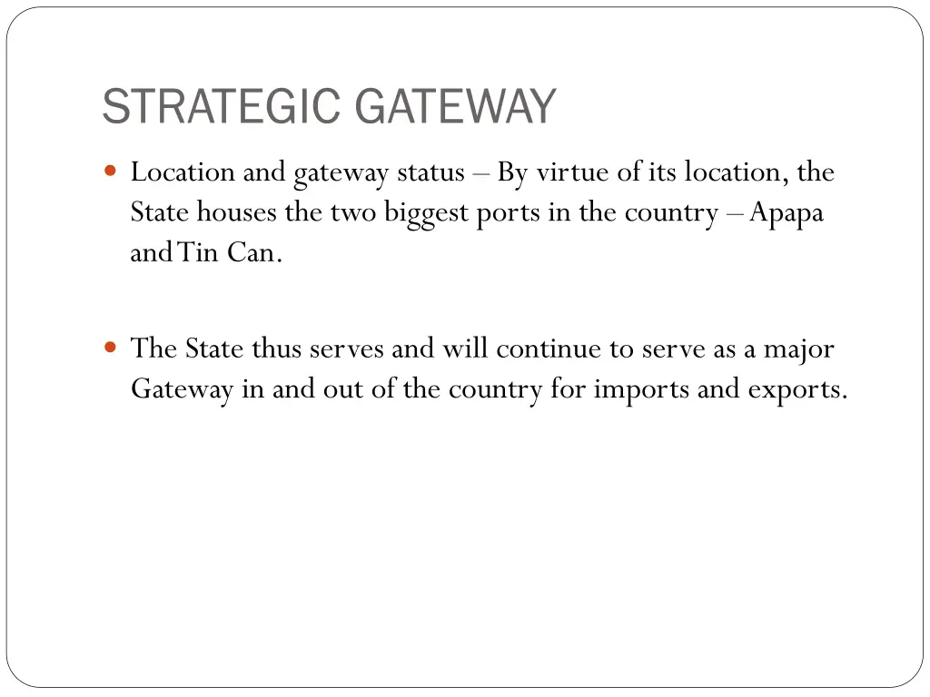 strategic gateway