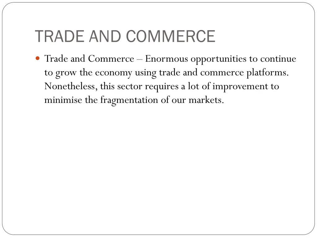 trade and commerce