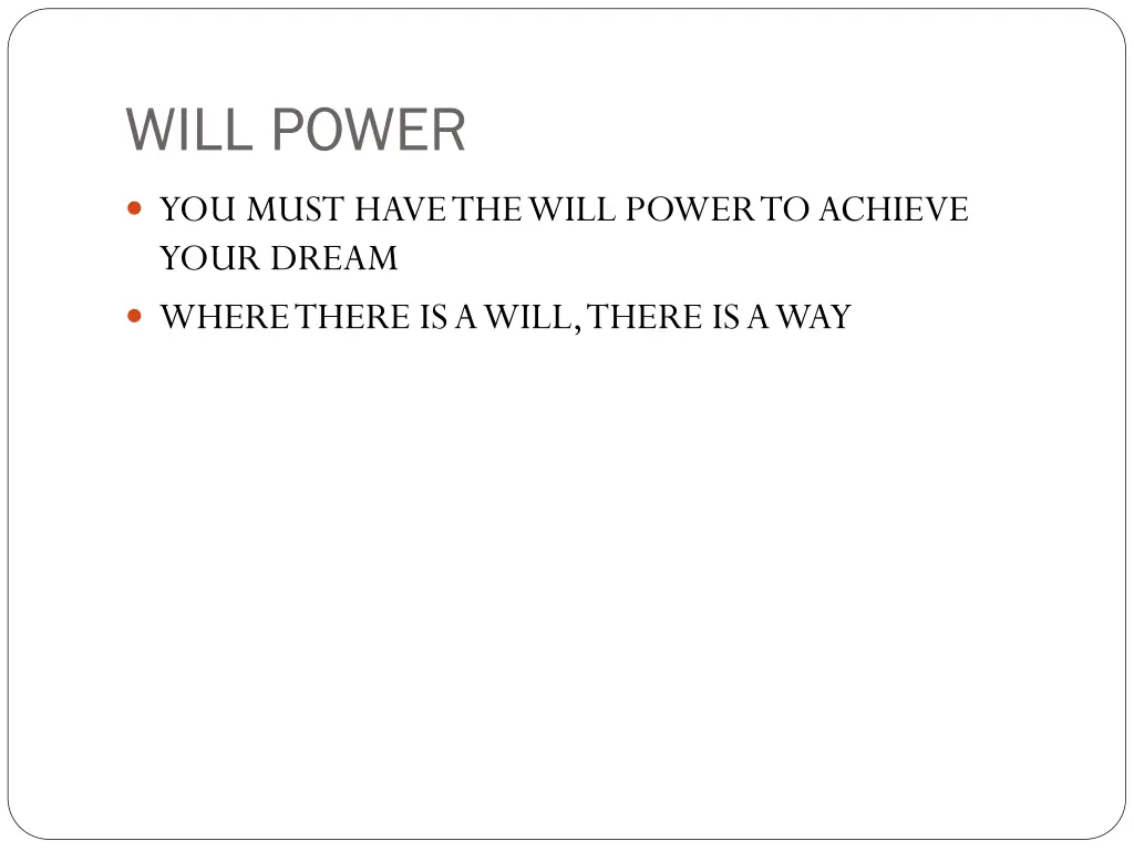 will power