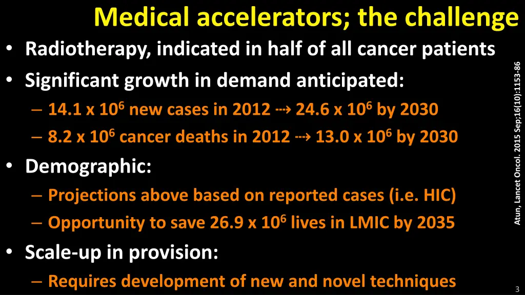 medical accelerators the challenge radiotherapy